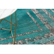 Dywan DE LUXE nowoczesny 1516 Ramka vintage przecierany - Strukturalny zielony / antracyt