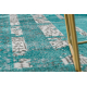 Dywan DE LUXE nowoczesny 1516 Ramka vintage przecierany - Strukturalny zielony / antracyt