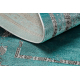 Paklājs DE LUXE moderns 1516 Rāmis vintage mazgāts - Struktūra zaļš / pelēks