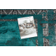 Ковер современный DE LUXE 1516 Рамка винтаж - структурный зеленый / антрацит