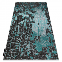 Moderní koberec DE LUXE 2079 vintage - Strukturální, zelená / antracit