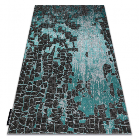 Modern DELUXE tapijt 2079 vintage - structuurgroen / antraciet 