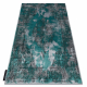 Modernus DE LUXE kilimas 6754 Abstrakcijos vintažas - struktūrinis žalias / pilka