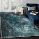 Modern DE LUXE tapijt 6754 Abstractie - structuur groen / grijs