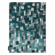 Moderný koberec DE LUXE 6768 Geometrický - Štrukturálny zelená / antracit