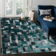 Modern DE LUXE carpet 6768 Geometric - structural green / anthracite