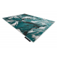 сучасний DE LUXE килим 622 Абстракція - Structural зелений / антрацит