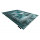 Modern DE LUXE tapijt 634 kader vintage - structuurgroen / antraciet 
