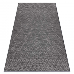 Runner anti-slip DIGITAL - SQUARES Geometric beige / brown