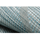 Fonott sizal szőnyeg PATIO 3075 Gyémánt lapos szövött - aqua kék