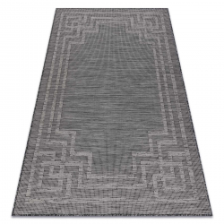 Runner anti-slip DIGITAL - SQUARES Geometric blue / beige
