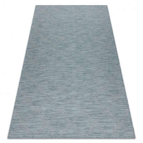 Fonott sizal szőnyeg PATIO 3069 marokkói rácsos lapos szövött - aqua kék