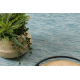 Tappeto SIZAL PATIO 3069 Traliccio marocchino tessuto piatto - blu acqua