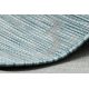 Preproga string SISAL ploščati kruh PATIO 3069 dizajn rešetke - vodno modra