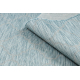 Tepih NIZ SISAL ravno tkano PATIO 3069 dizajn rešetke - aqua plava
