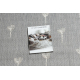 Carpet FLAT 48779/637 Flowers - grey cream 