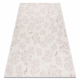 Fonott sizal flat szőnyeg 48774/526 Levelek Madarak krém rózsaszín