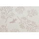Tepih NIZ SISAL FLAT 48774/526 Lišće Male ptice krem ružičasta