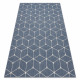 Teppich FLAT 48721/591 SISAL - 3D-Würfel blau