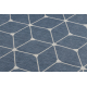 Carpet FLAT 48721/591 SISAL - 3d cube blue