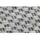 Carpet FLAT 48663/320 SISAL - gray PLAIN 