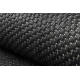Alfombra de cuerda sisal FLAT 48663/090 Liso negro