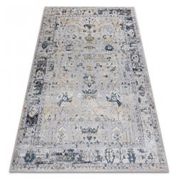 Runner anti-slip DIGITAL - LEAVES Leaves beige / pink