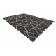 Килим шнуровий SIZAL FLOORLUX 20508 чорний / срібло трикутники