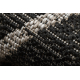 Alfombra de cuerda sisal FLOORLUX 20508 negro/plateado Triángulos