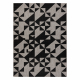 Fonott sizal floorlux szőnyeg 20489 ezüst / fekete HÁROMSZÖGEK