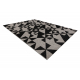 Covor sisal Floorlux 20489 argint si negru Triunghiuri