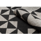 Sisal tapijt SISAL FLOORLUX 20489 zilver / ZWART Driehoek