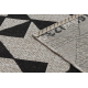 Килим шнуровий SIZAL FLOORLUX 20489 срібло / чорний трикутники