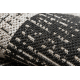 Alfombra de cuerda sisal FLOORLUX 20401 Marco negro/plateado
