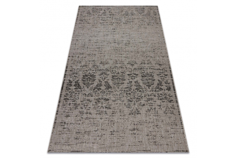 DYWAN SZNURKOWY SIZAL FLOORLUX 20211 srebrny  / CZARNA - Rozmiar : 160x230 cm