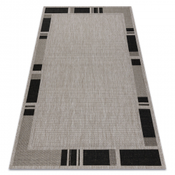 Fonott sizal floorlux szőnyeg 20195 ezüst / FEKETE