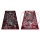 Tepih VINCI 1407 moderna Rozeta berba gumiran - Strukturne Crvena / antracit