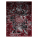 Moderní koberec VINCI 1407 Růžice vintage - Strukturální červený / antracit