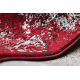 Modern VINCI 1407 Teppich Rosette vintage - Strukturell rot / Anthrazit
