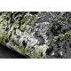 Moderne VINCI 1407 Teppe Rosett årgang - strukturell grønn / antrasitt