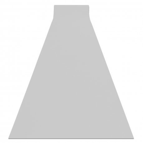 Alfombra de pasillo con refuerzo de goma RUMBA 1719 un solo color gris claro