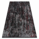 Moderný koberec VINCI 1524 Ornament vintage - Štrukturálny Anthrazit / Červená