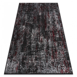 Modern VINCI 1524 carpet Ornament vintage - structural anthracite / red