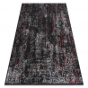 Tapis VINCI 1524 moderne Ornement vintage - Structural anthracite / rouge