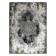 Tæppe VINCI 1516 moderne Roset vintage vasket - Strukturelle elfenben / grøn