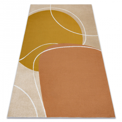 Tapis lavable CURVY blanc 11 Curves, structurel, gaufré, peluche