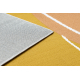 CURVY white 11 Curves washable rug, structured, embossed, plush