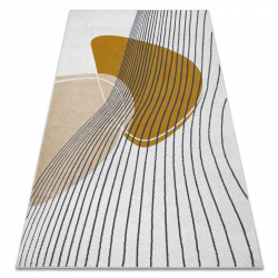 Tapis VISCO cercle argent 3 peluche, IMITATION FOURRURE DE LAPIN