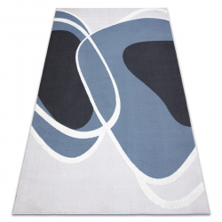 Tapis VISCO bleu foncé 10 peluche, IMITATION FOURRURE DE LAPIN