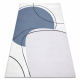 CURVY white 11 Arches washable rug, structured, embossed, plush